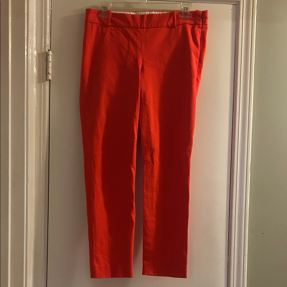 J. Crew Women's Vibrant Salmon Cropped Pants